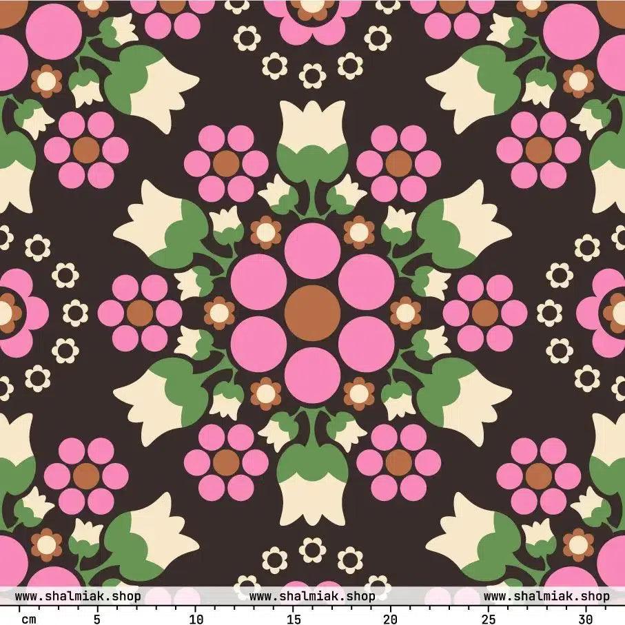 Fabric - BERRY DANCE pink brown