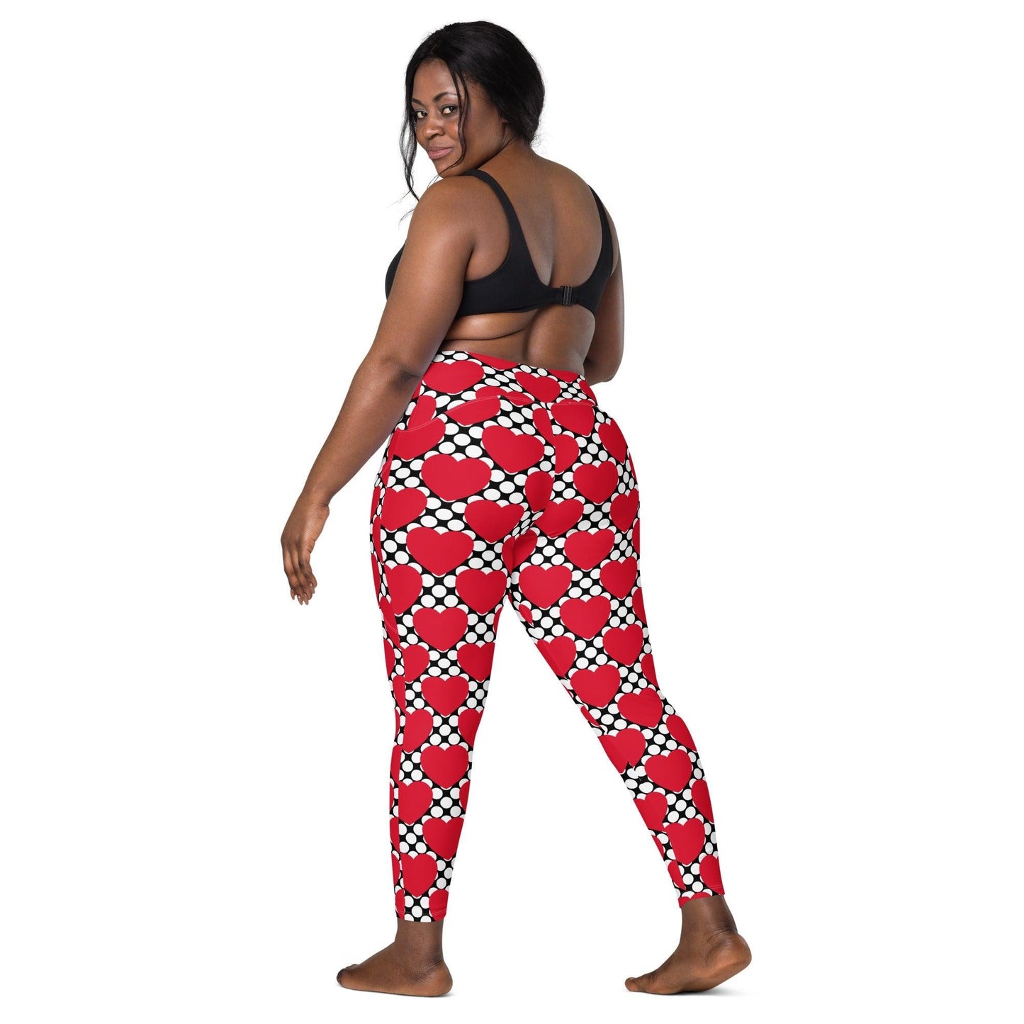 ELLIE LOVE DOT red black - Leggings With Pockets