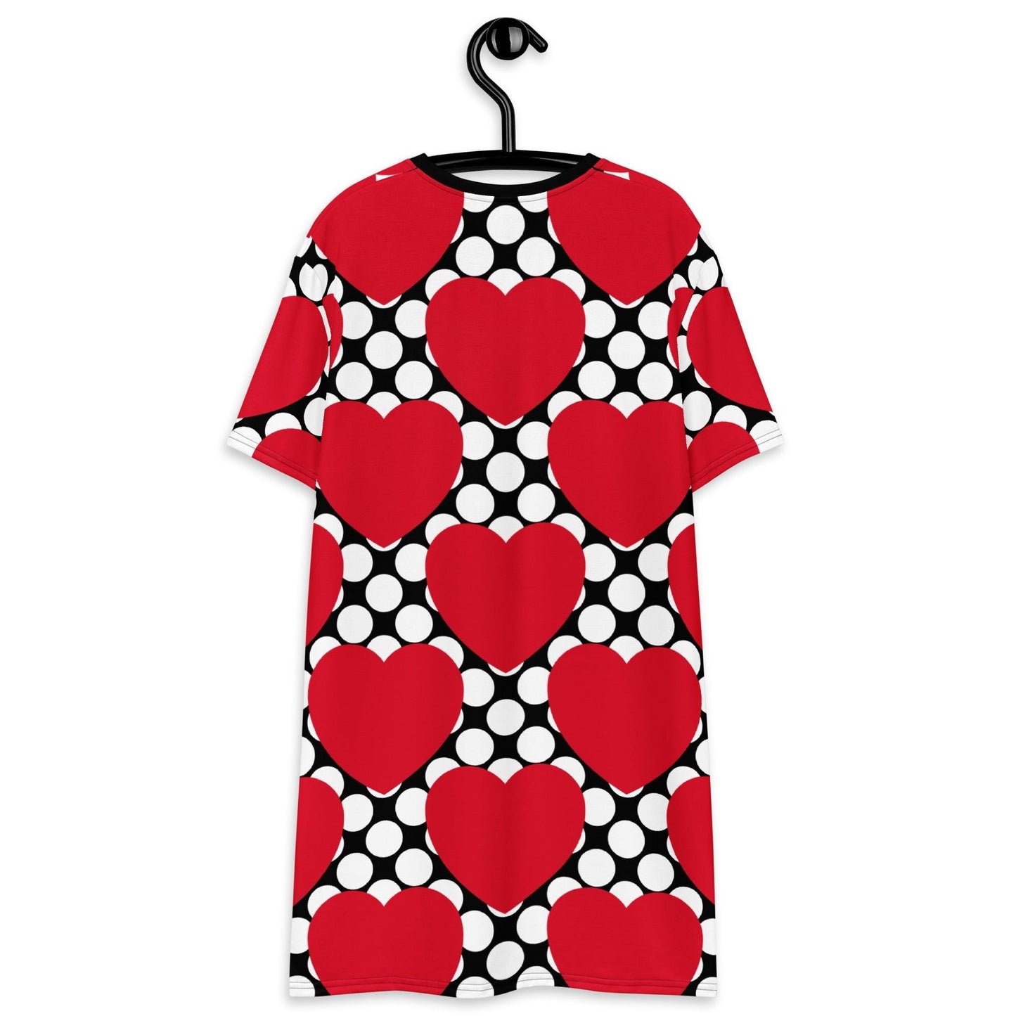 ELLIE LOVE DOT red black - T-Shirt Dress