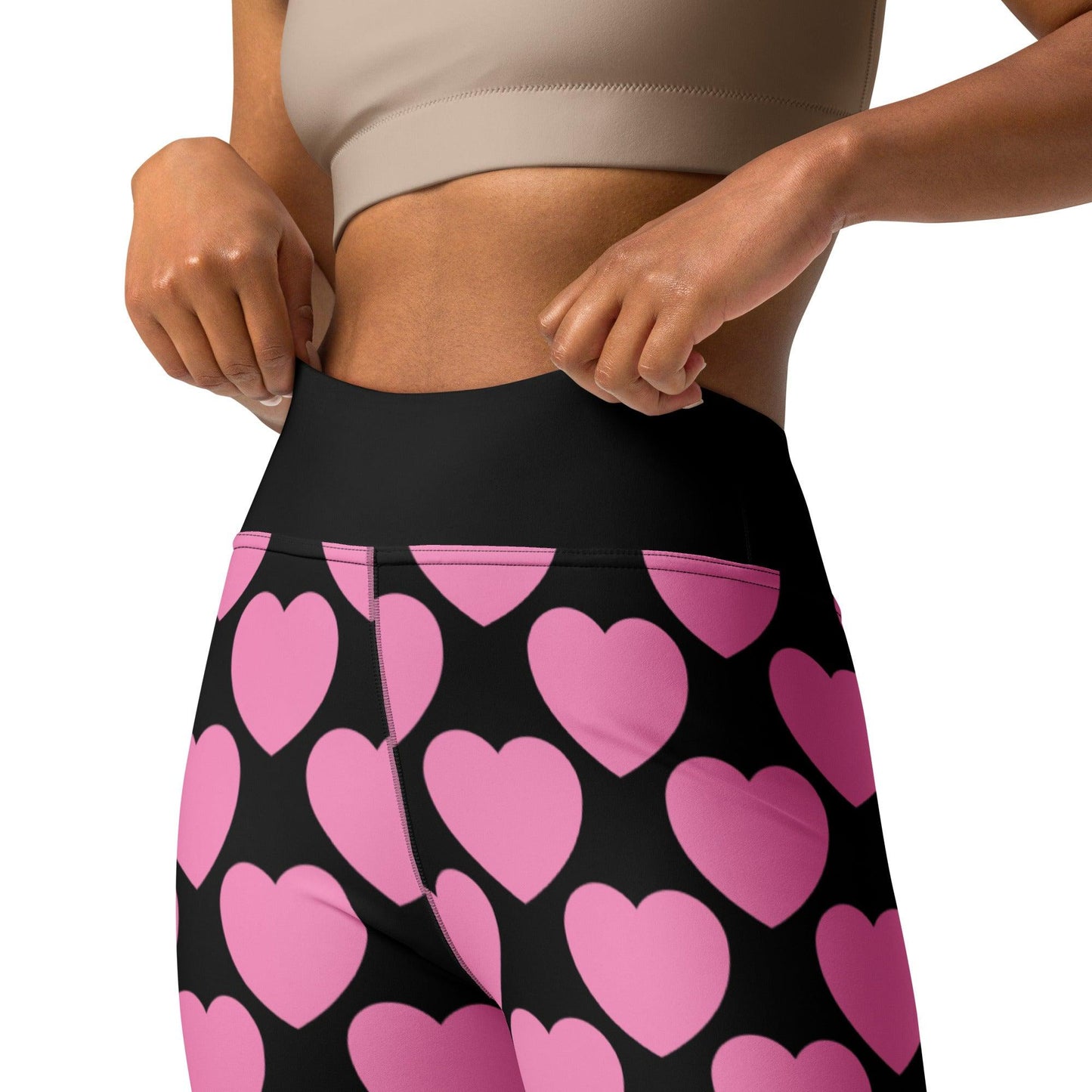 ELLIE LOVE pink black -2- Yoga Leggings