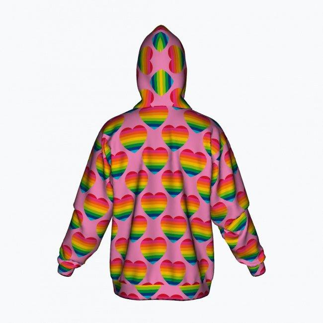 ELLIE LOVE rainbow pink - Cotton Zipper Hoodie