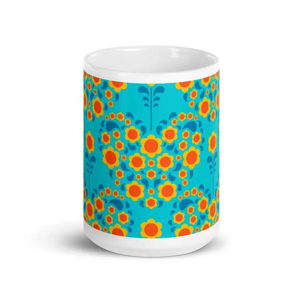 HEARTBEAT orange blue - Mug