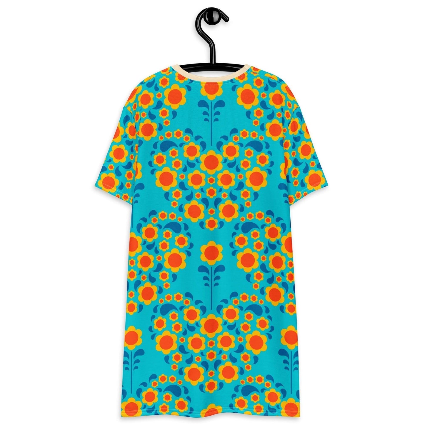 HEARTBEAT orange blue - T-Shirt Dress