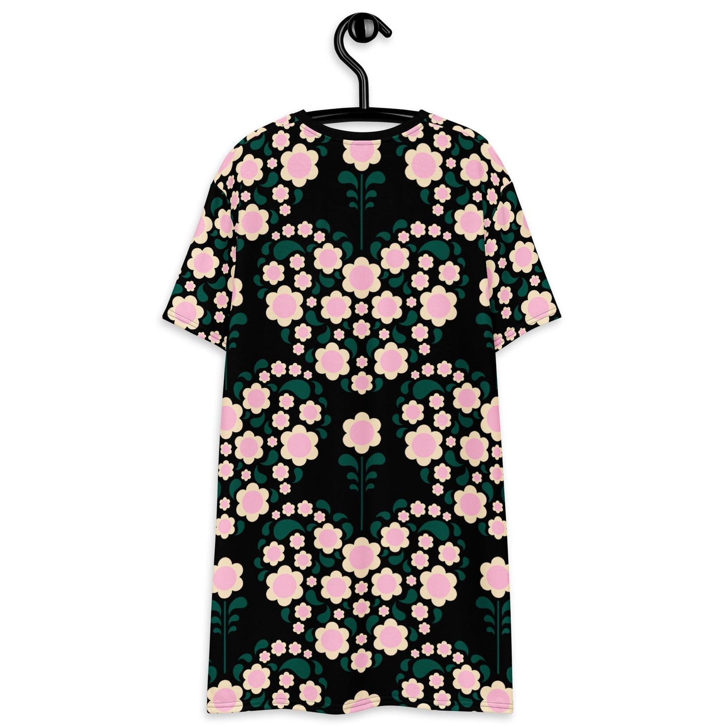 HEARTBEAT pink black - T-Shirt Dress