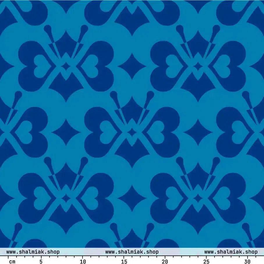 Fabric - LOVE BUTTERFLY blue
