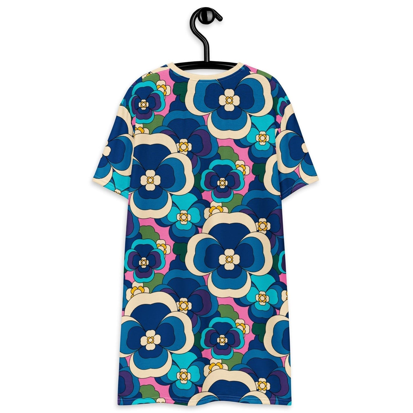 PANSY FANTASY blue pink - T-Shirt Dress