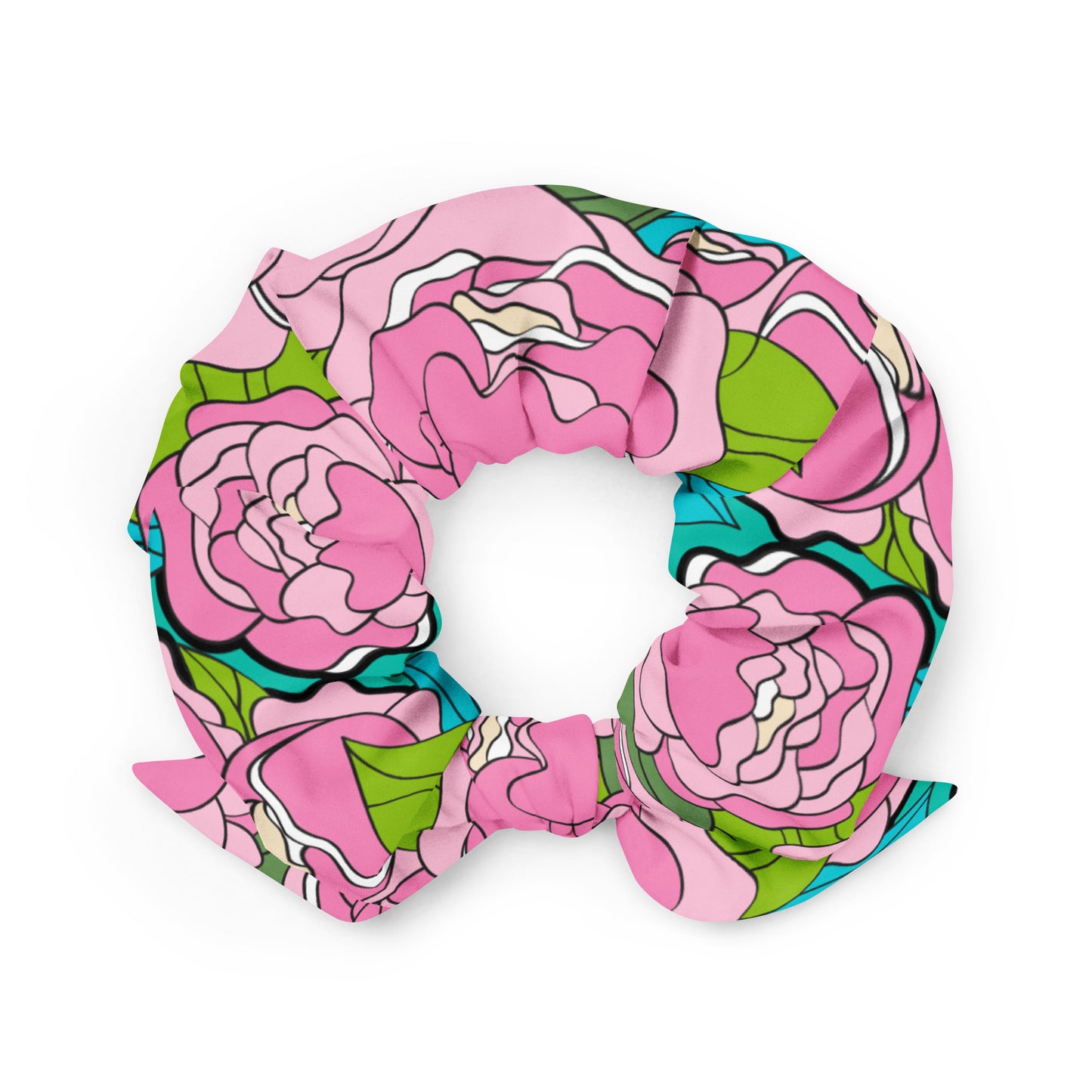 BE MY ONLY pink turquoise - Scrunchie