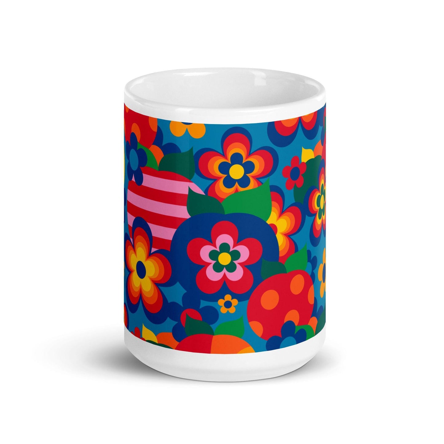 Mug - APPLEMANIA blue - Playful apple print