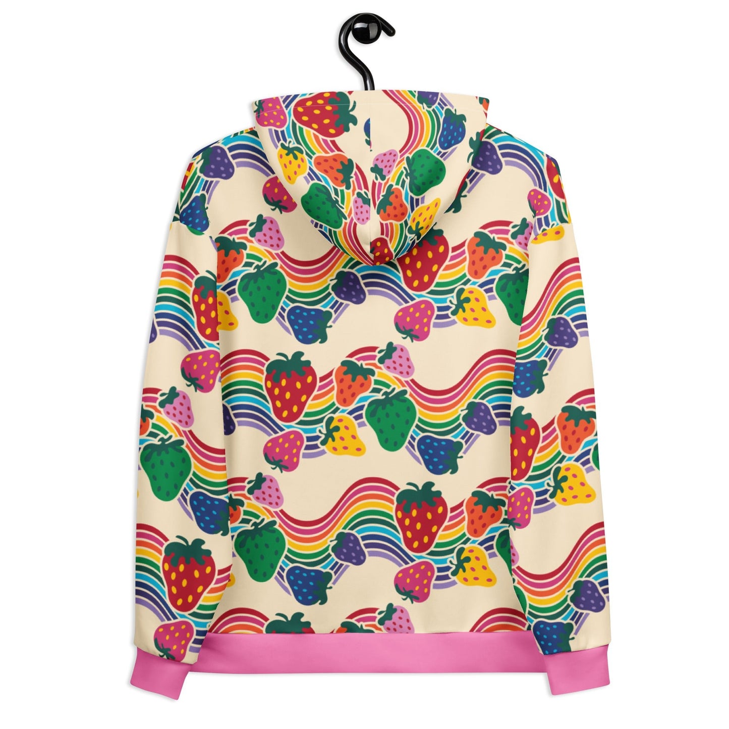Hoodie - BERRYBOW light - Strawberry Rainbow Print