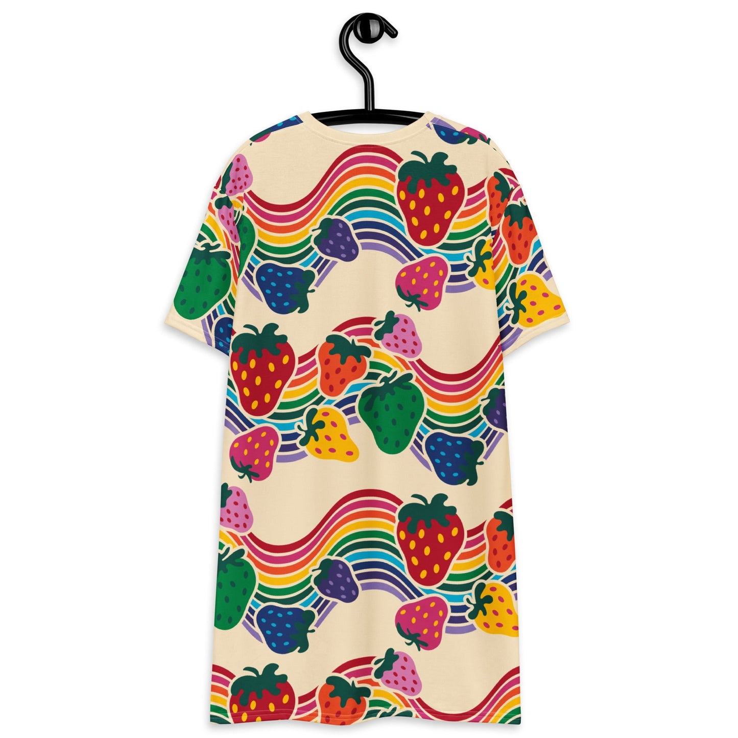 T-shirt dress - BERRYBOW light - Strawberry rainbow print Print