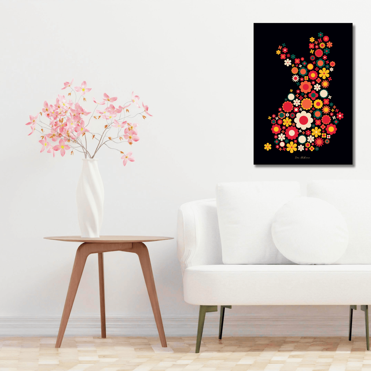 DIGITAL WALL ART - BLOOMPOP retro - Colorful bloom print