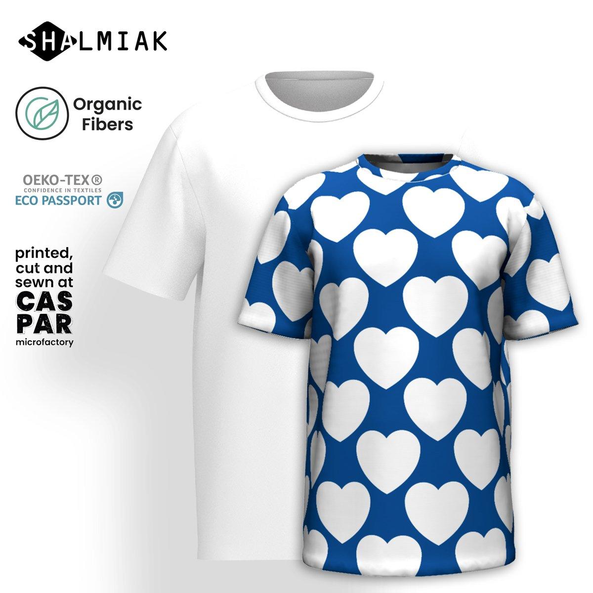 Organic cotton t-shirt - ELLIE LOVE fin - Bold heart print