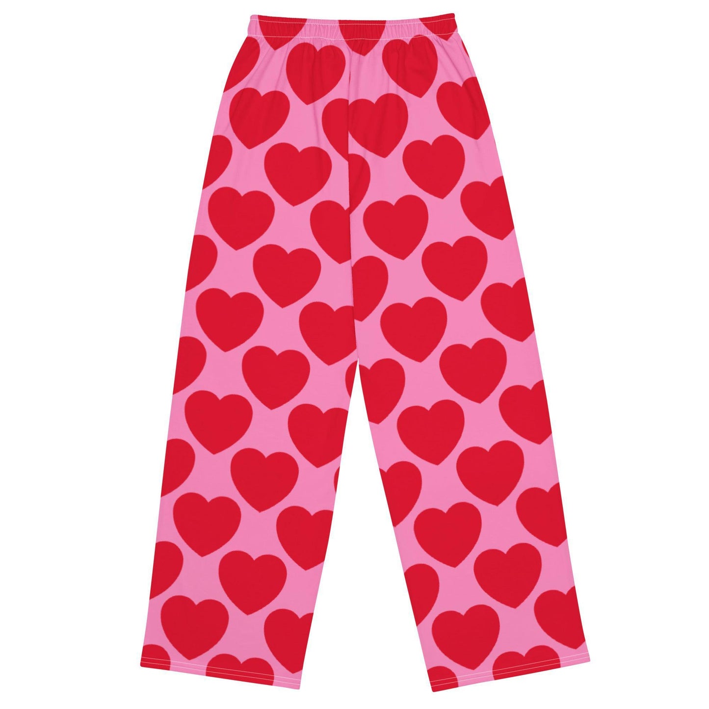 Pants - ELLIE LOVE red - Bold Heart Print