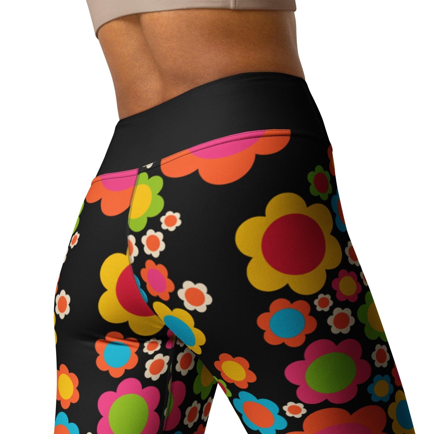 Yoga leggings -2- ELLIE MIX - Colorful flower mix print