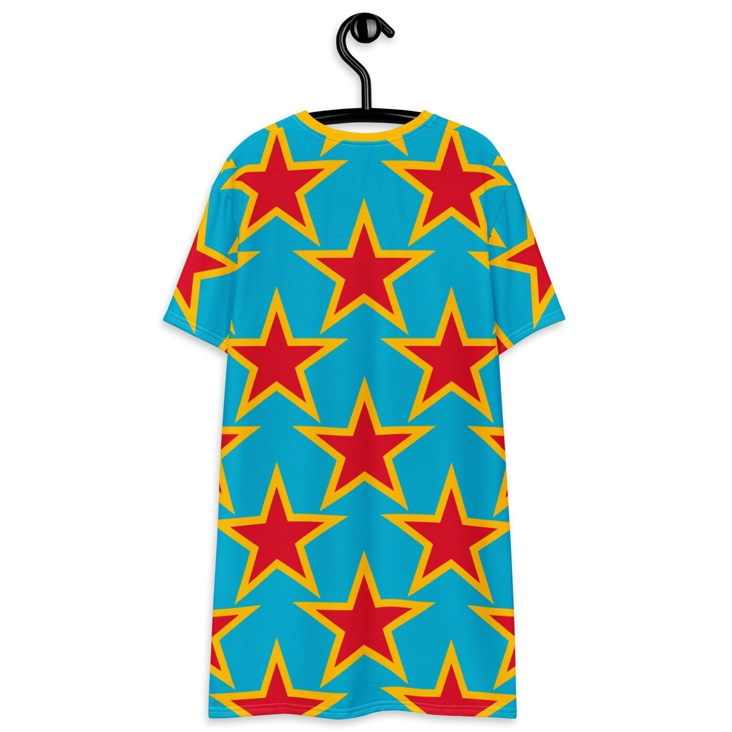 T-shirt dress - ELLIE STAR turquoise - Classic stars print