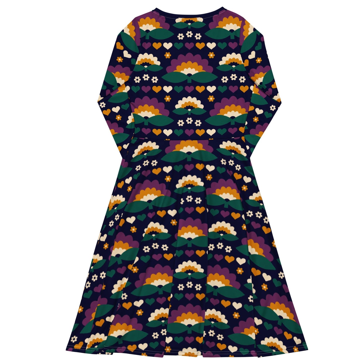 Midi Dress - FALL IN LOVE purple