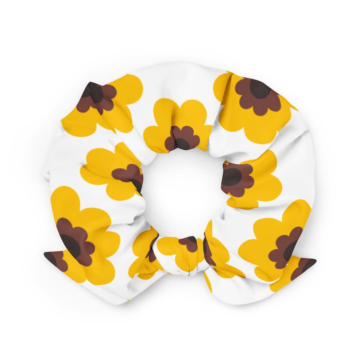 Scrunchie - FANCY BLOOM yellow - Pretty floral print
