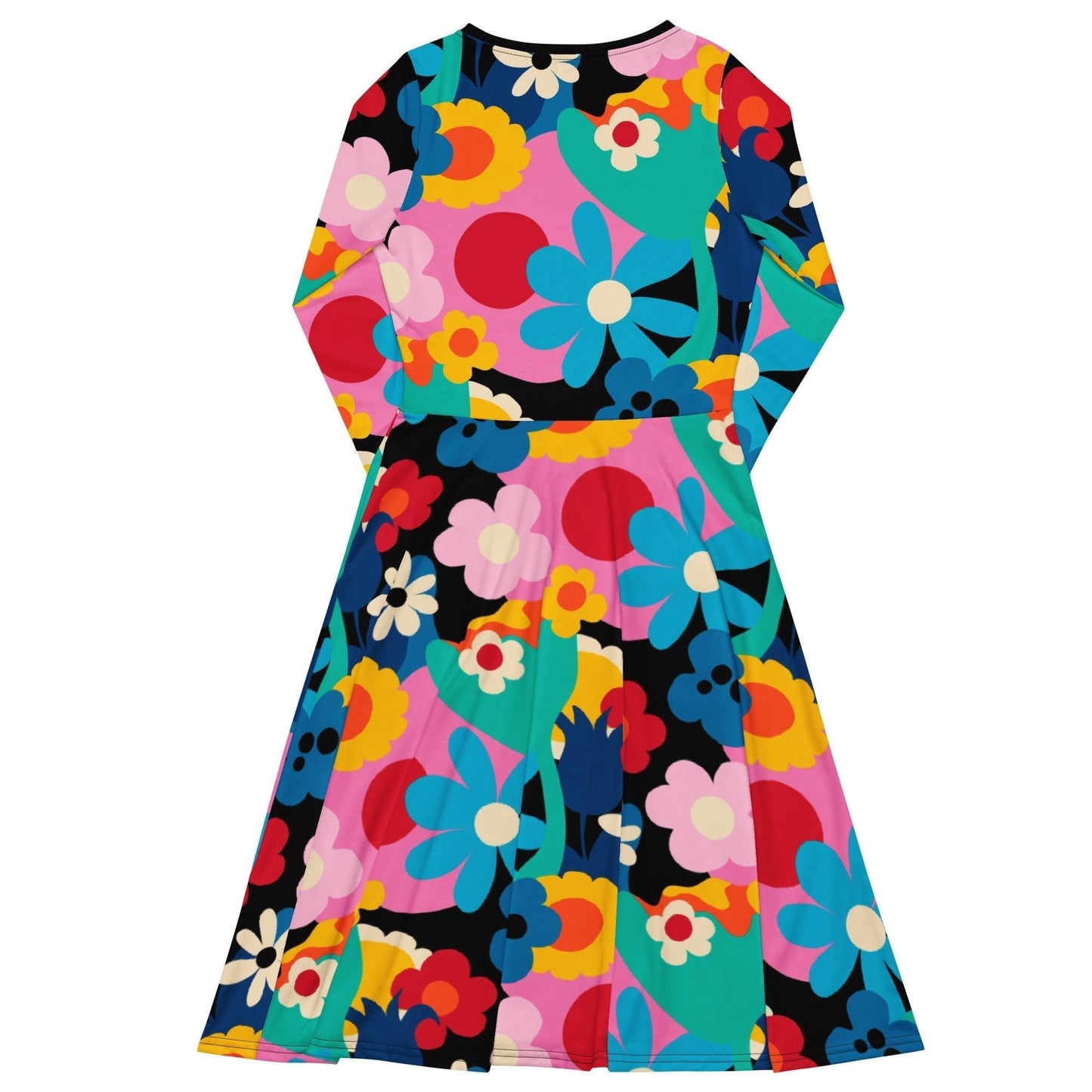 Midi dress - FLORALEI - Artsy flower print