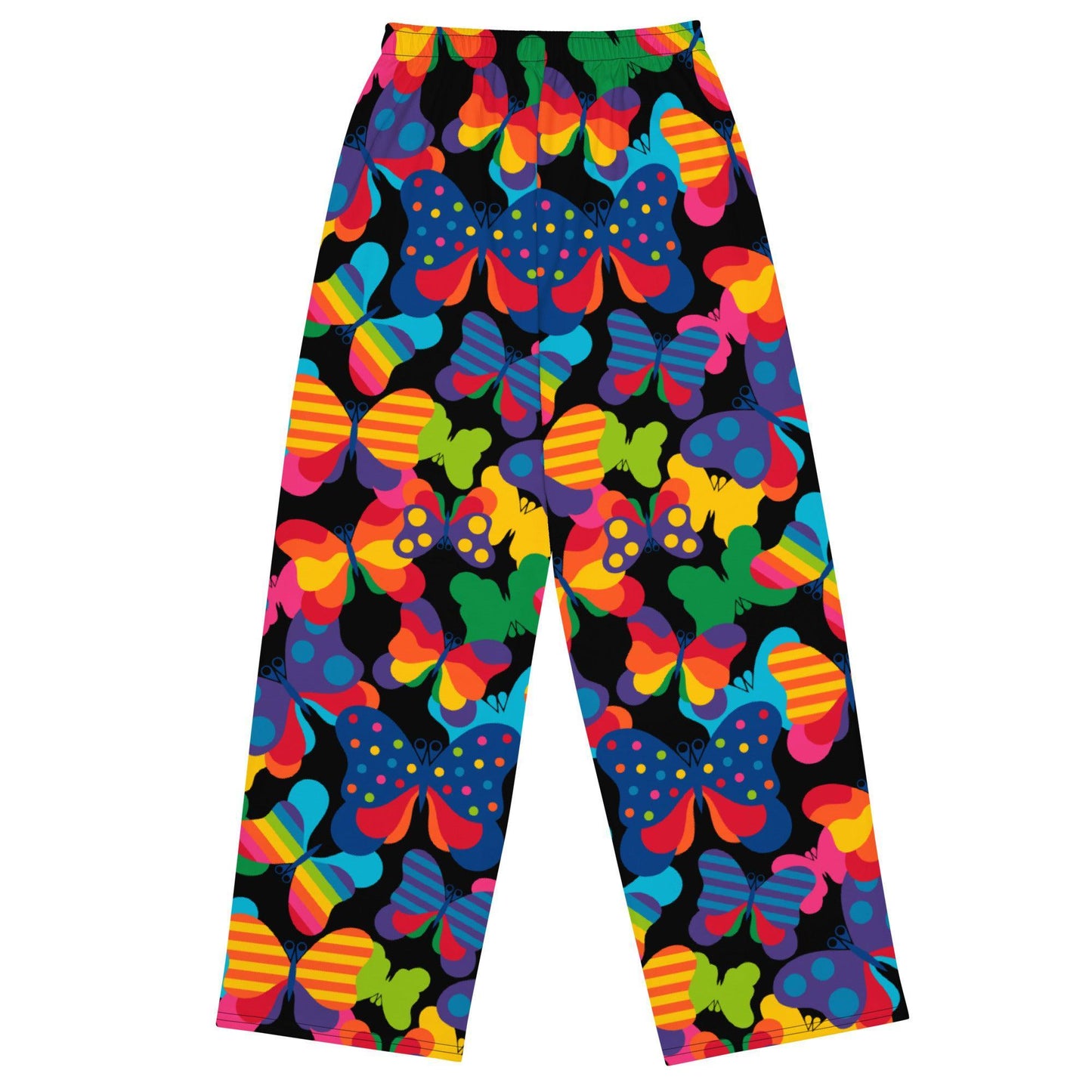 Pants - FLYRAVE black - Colorful Butterfly Print