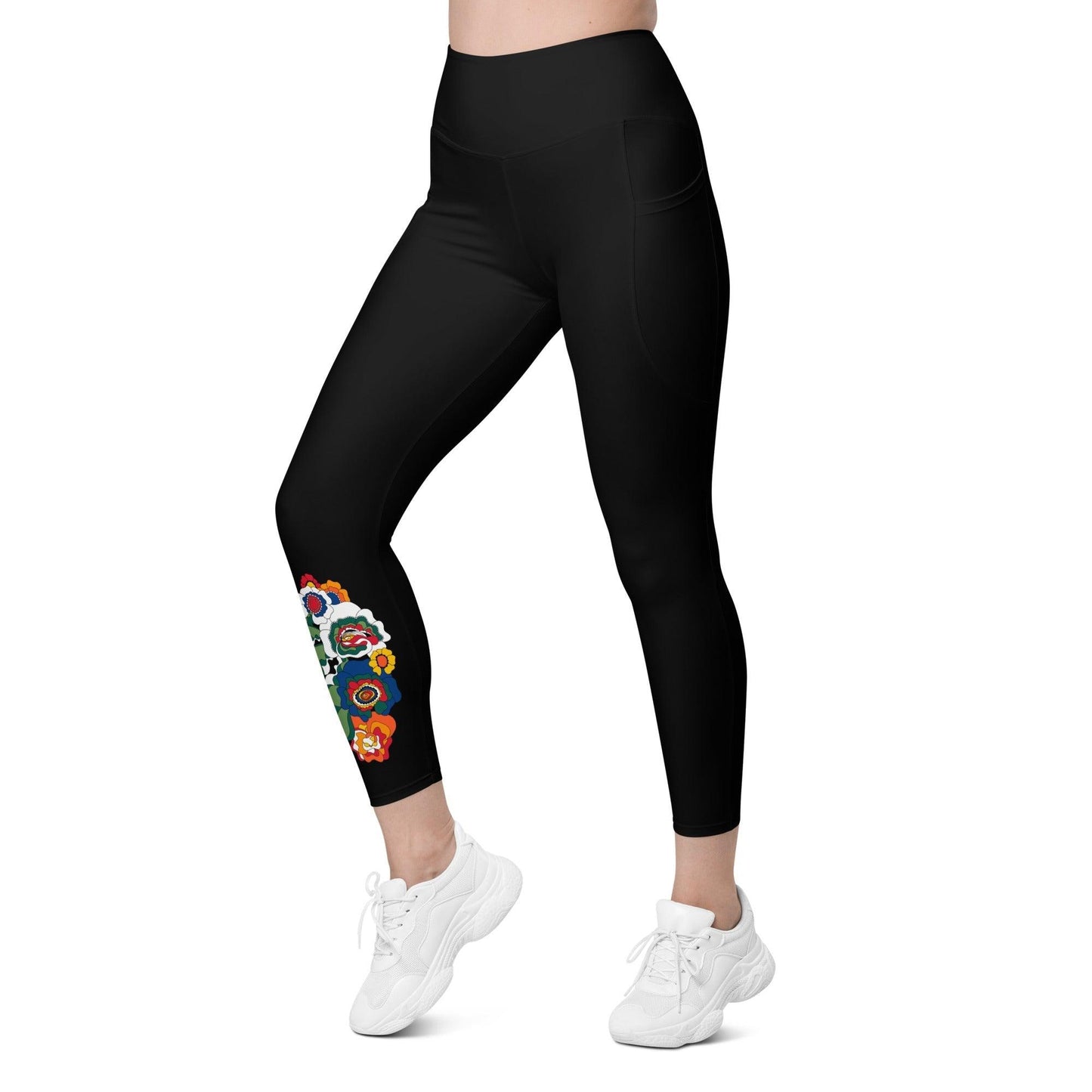 Leggings With Pockets - GROOVY KURBITS in black