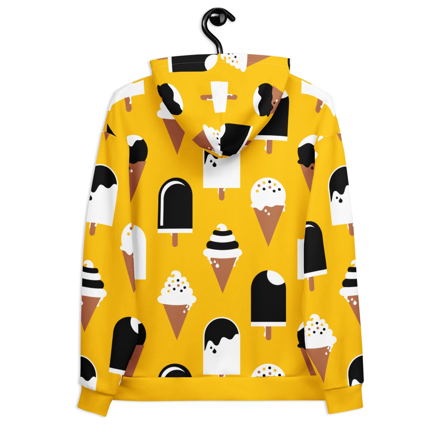 Hoodie - JADE yellow - Happy Icecream Print