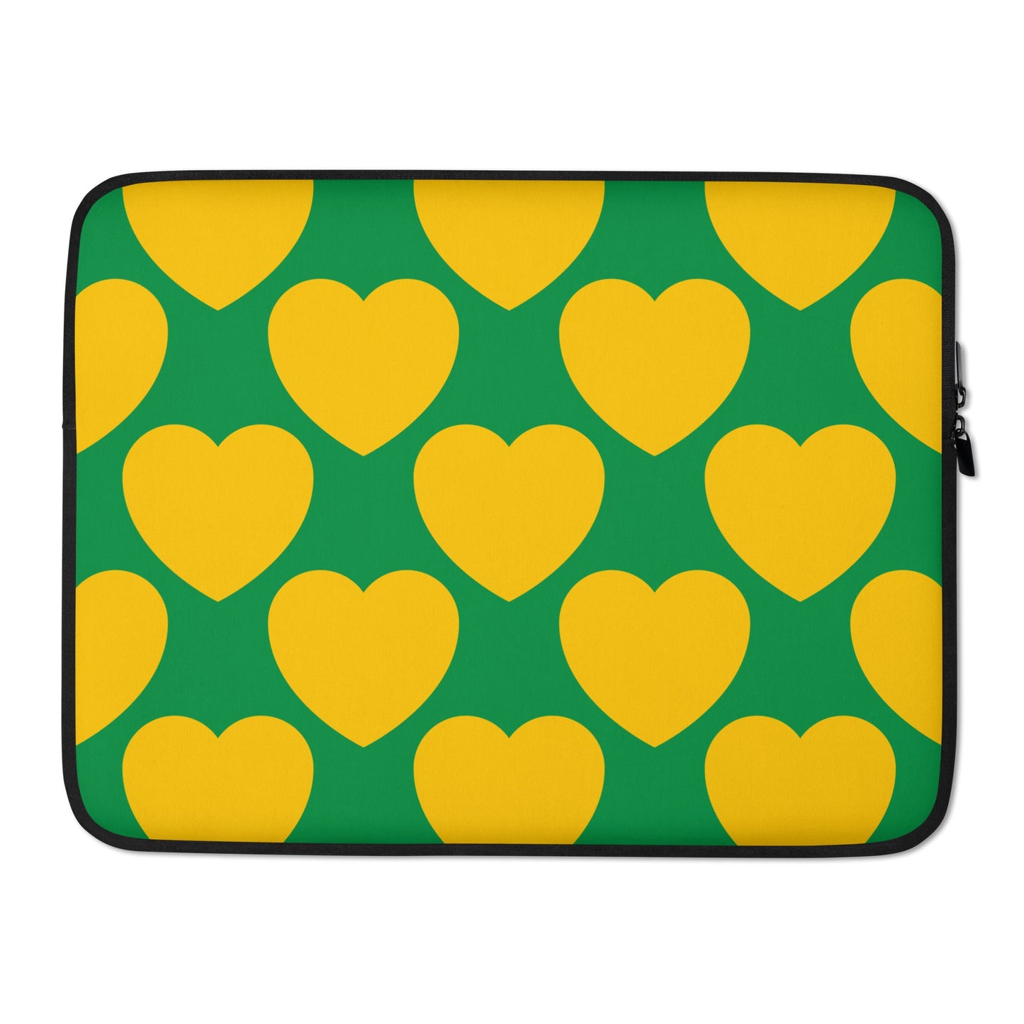 Laptop Sleeve - ELLIE LOVE green - Bold Heart Print