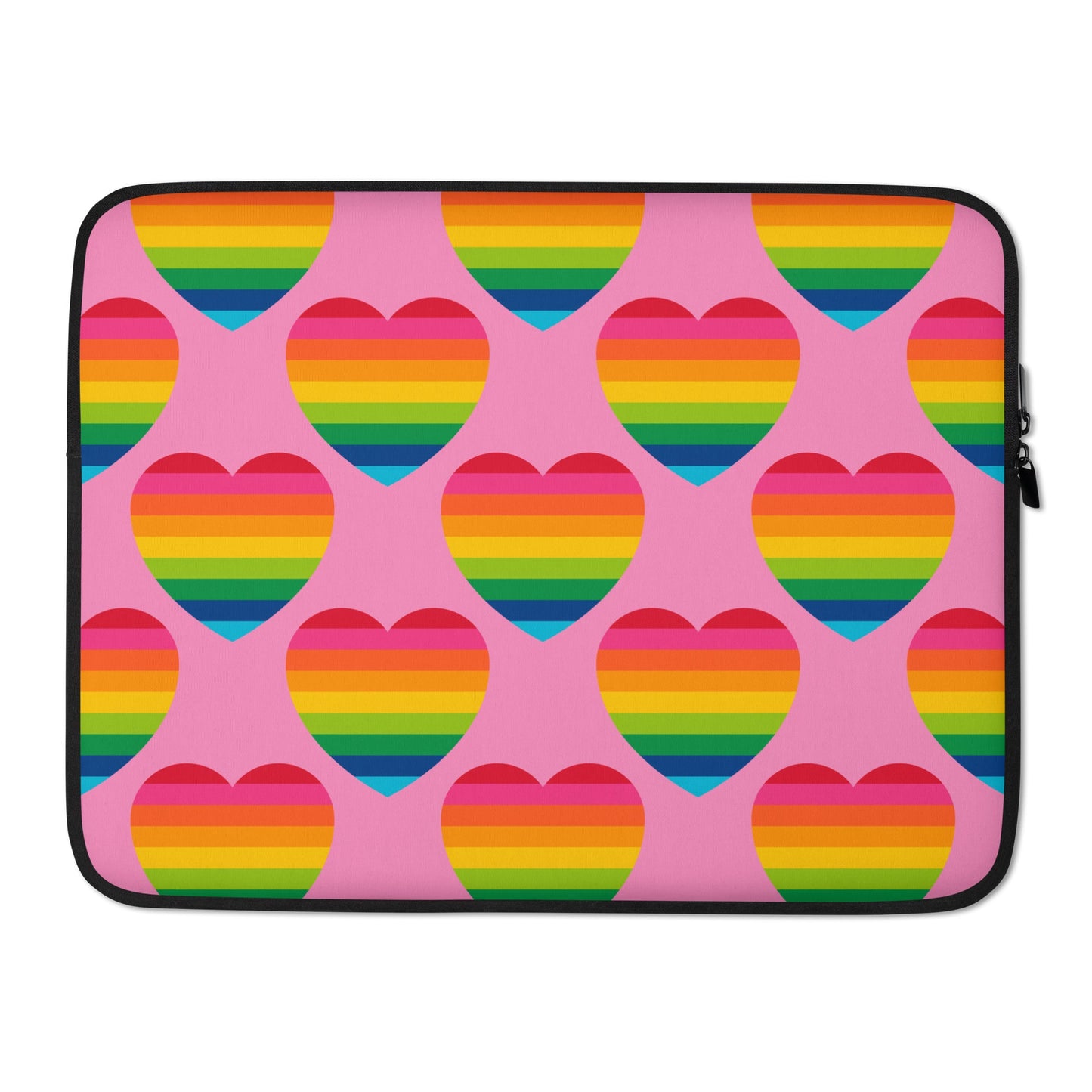 Laptop Sleeve - ELLIE LOVE rainbow pink - Bold Heart Print