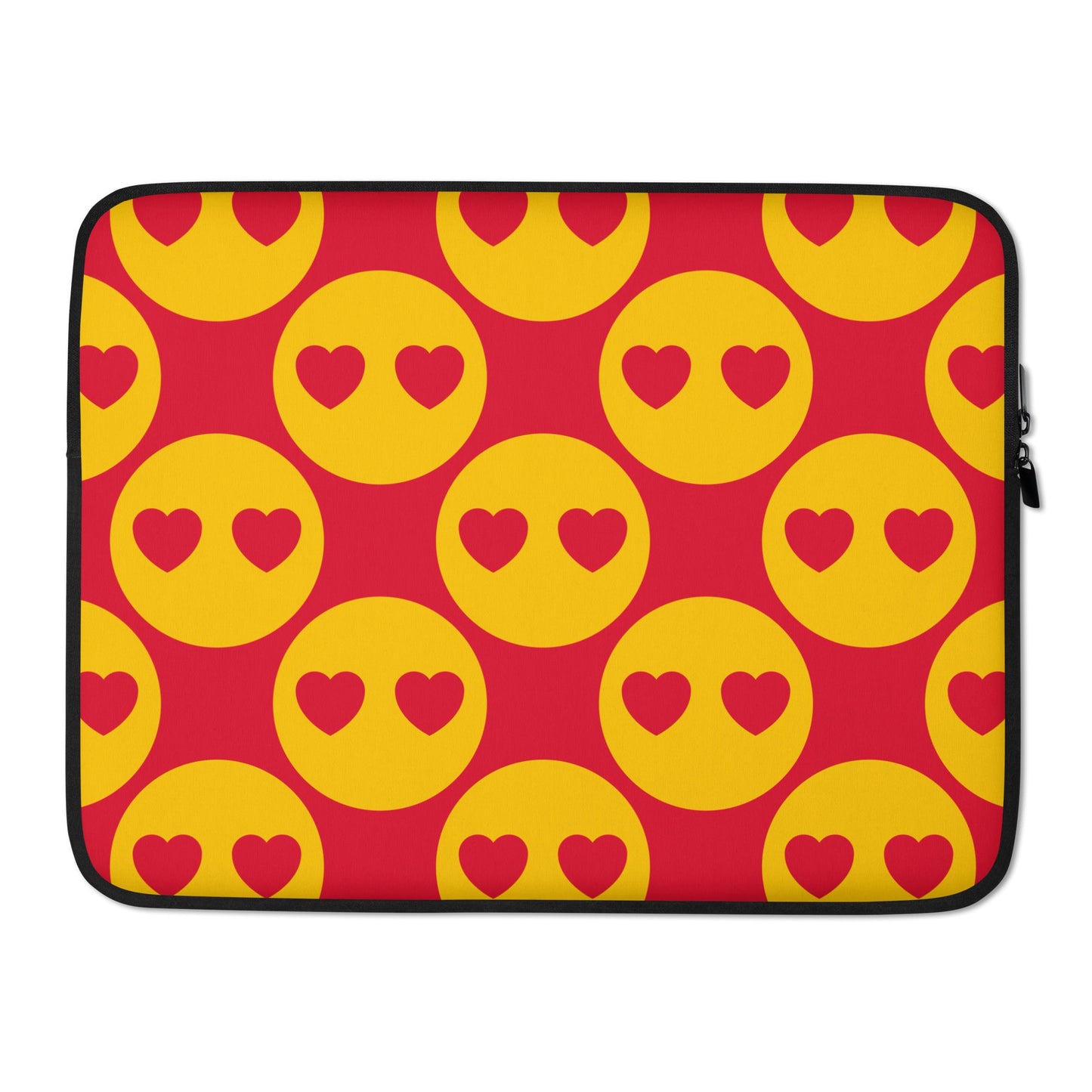 Laptop sleeve - SUPERHAPPY - Sunshine and hearts print 15″