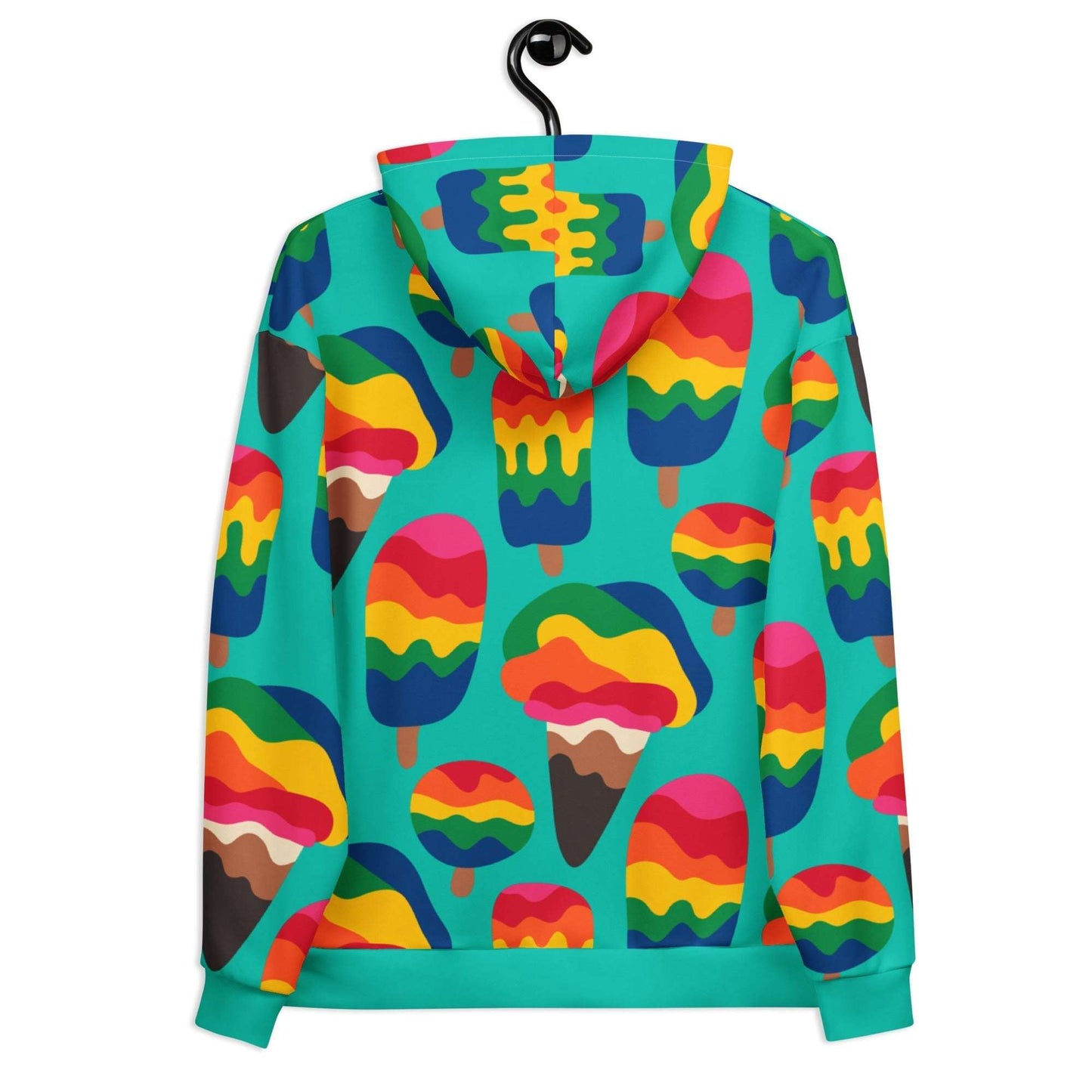 Hoodie - MANIC ICE mint - Bold Icecream Print
