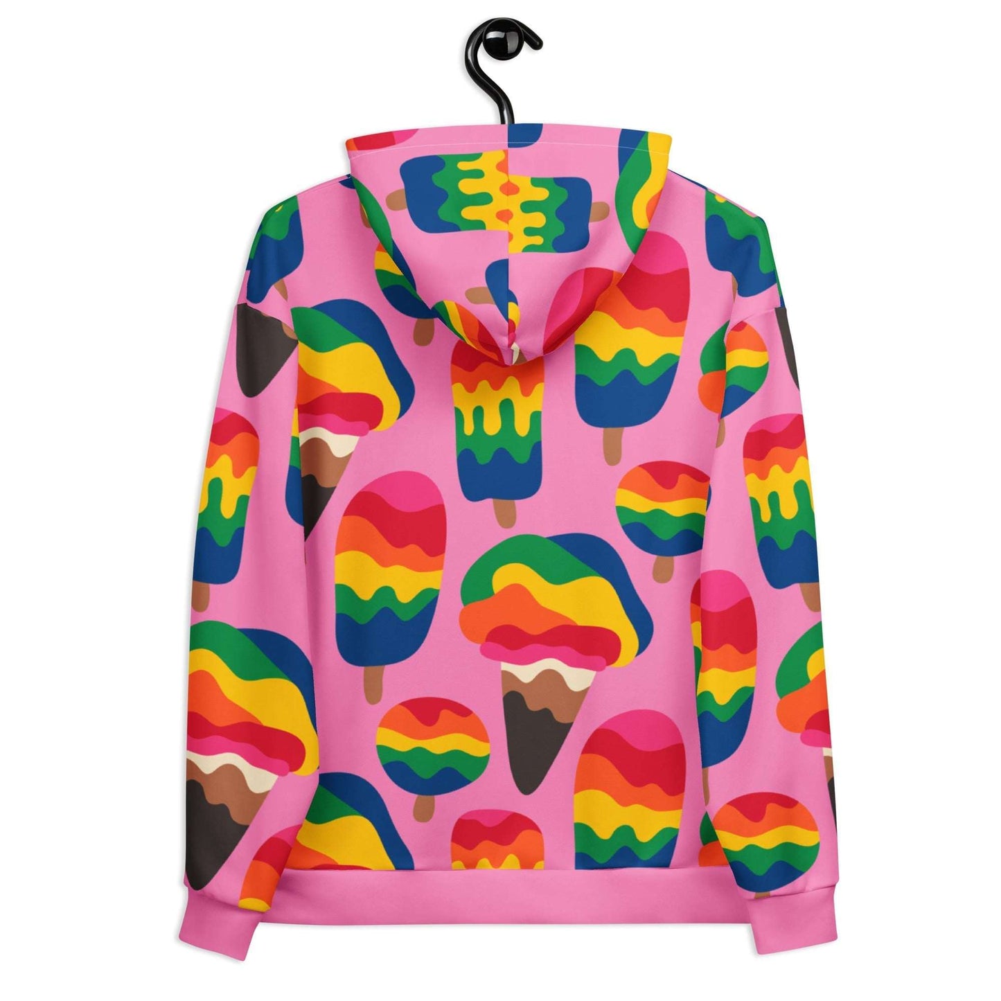 Hoodie - MANIC ICE pink - Bold Icecream Print