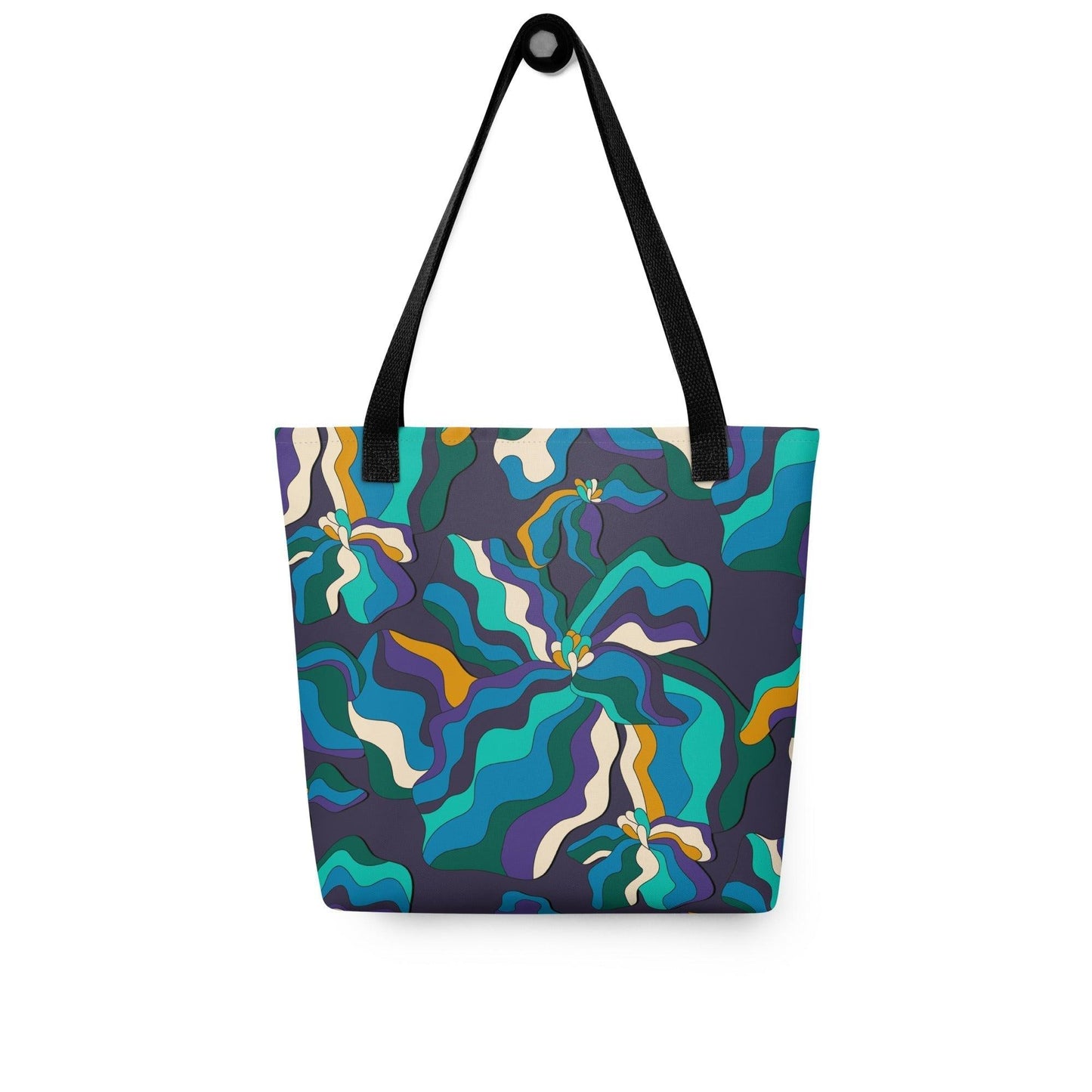 Tote bag - SASSY IRIS purple - Bold iris flower print Default Title