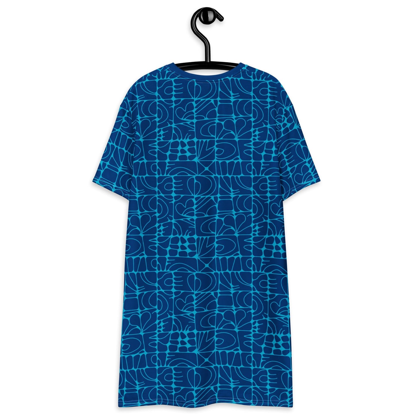 T-shirt dress - STONE SPIRIT blue - Graphic stone shapes print