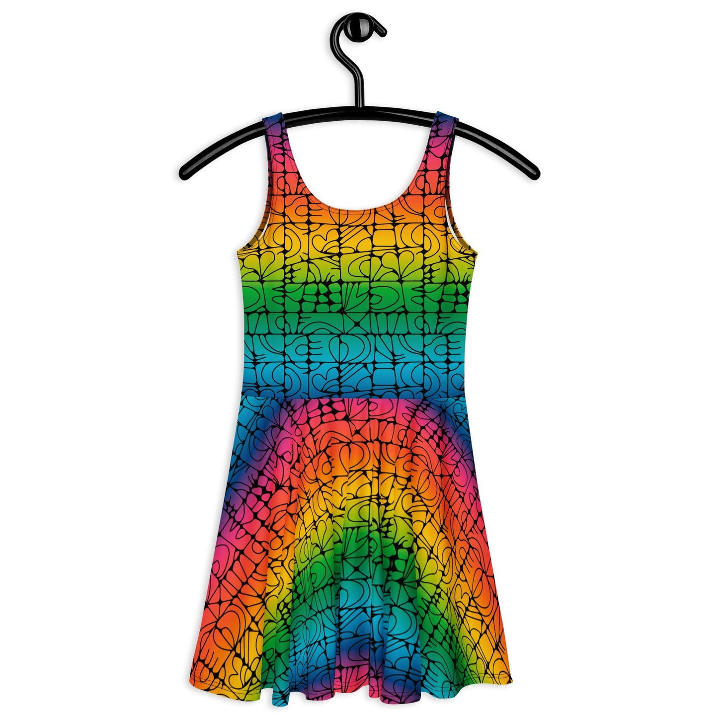 Skater Dress - STONE SPIRIT rainbow black
