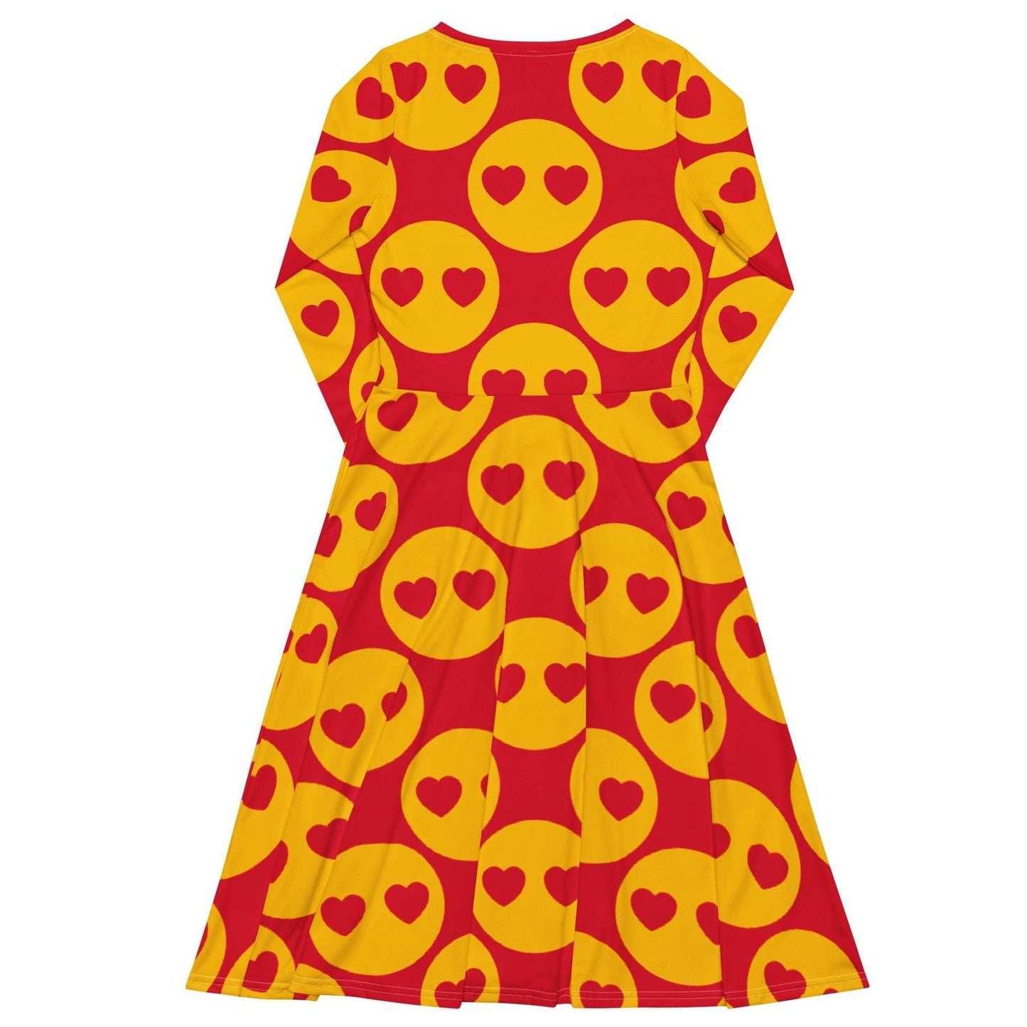 Midi dress - SUPERHAPPY - Sunshine and hearts print