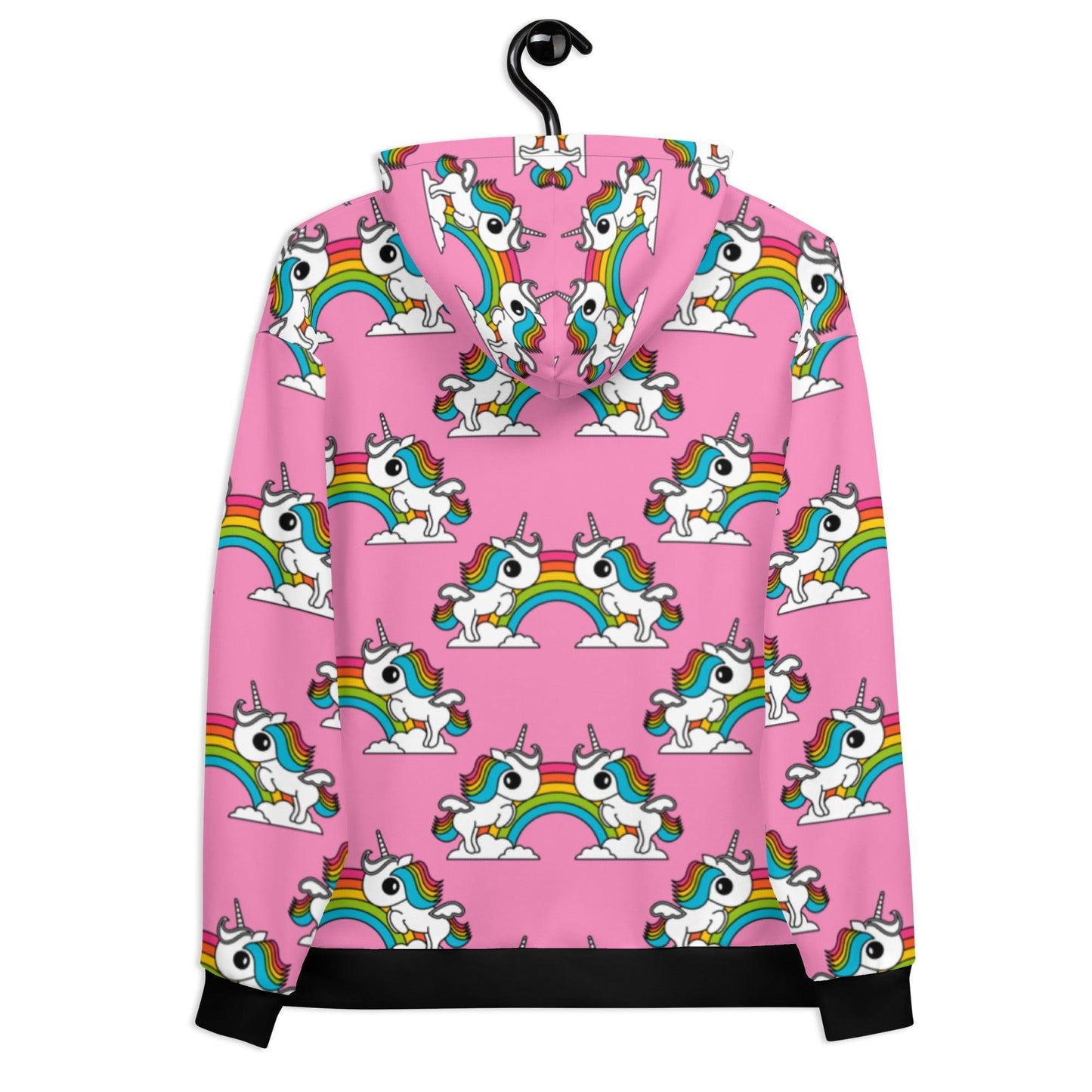 Hoodie - UNIQUE pink - Unicorns and rainbows