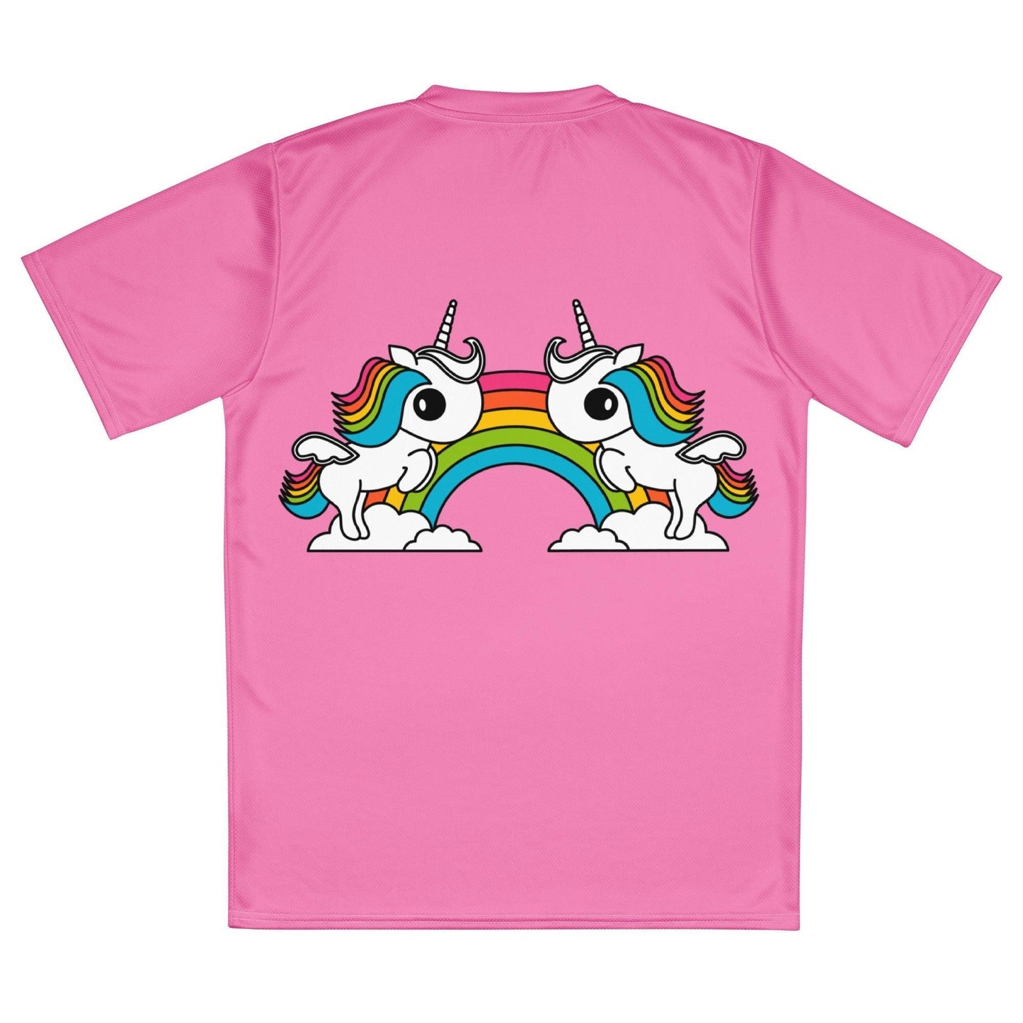 Sports Jersey - UNIQUE pink (unicorns) - Unicorns and rainbows print