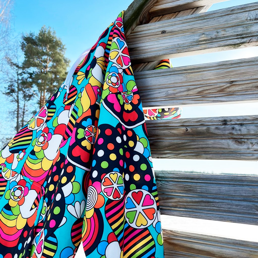 A colorful hoodie showing how colors and designs can evoke emotions and influence mood.