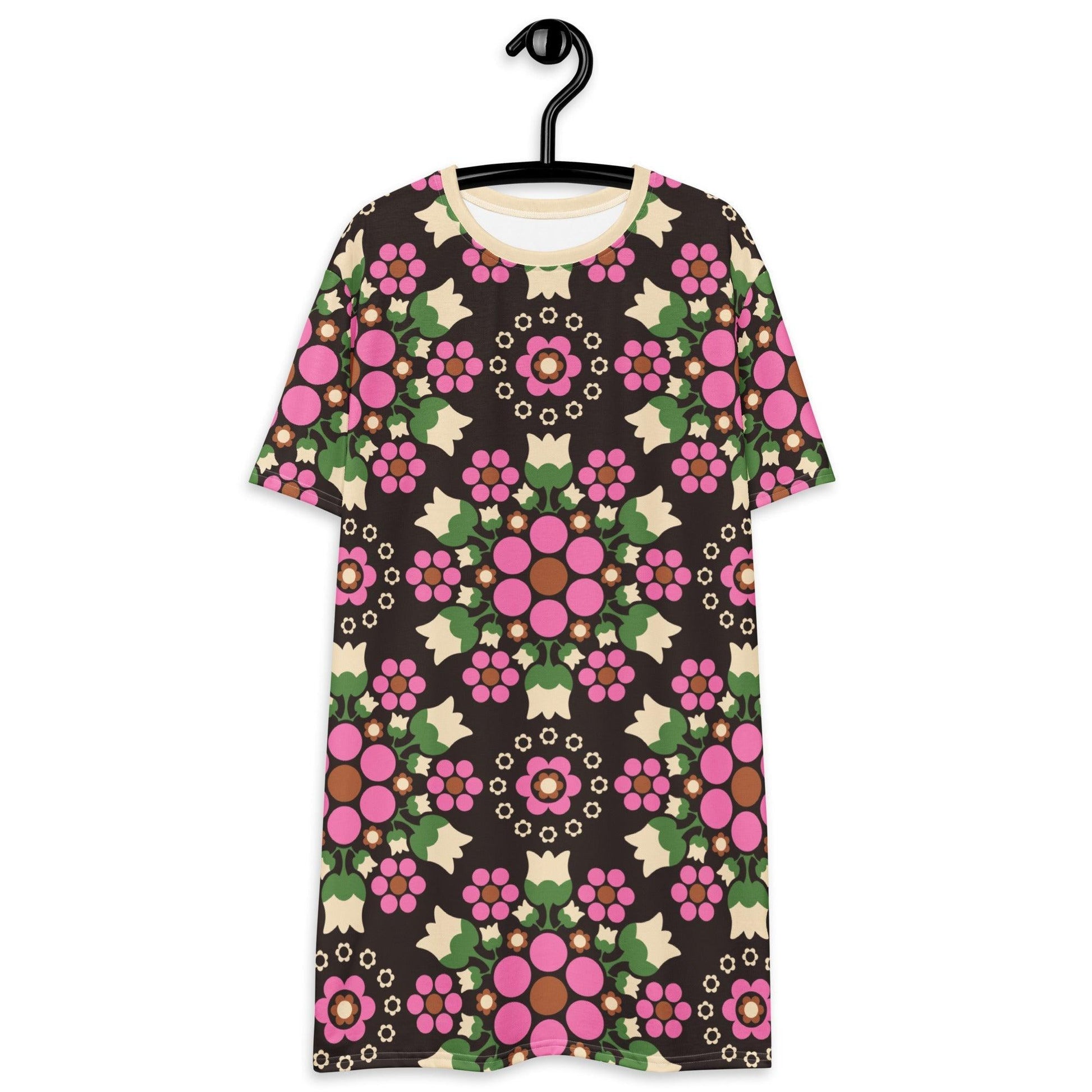 BERRY DANCE pink brown - T-Shirt Dress