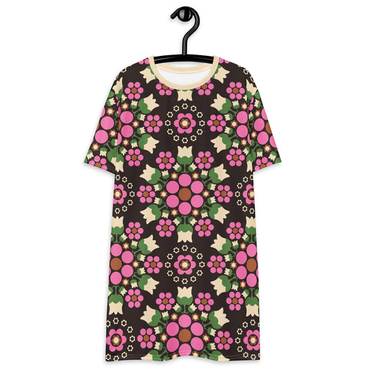 BERRY DANCE pink brown - T-Shirt Dress