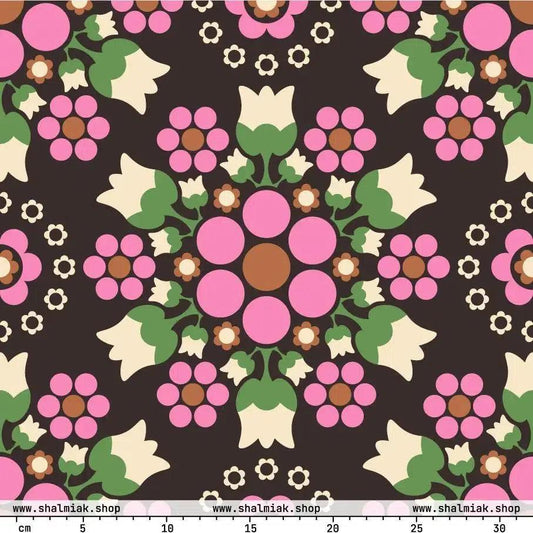 Fabric - BERRY DANCE pink brown