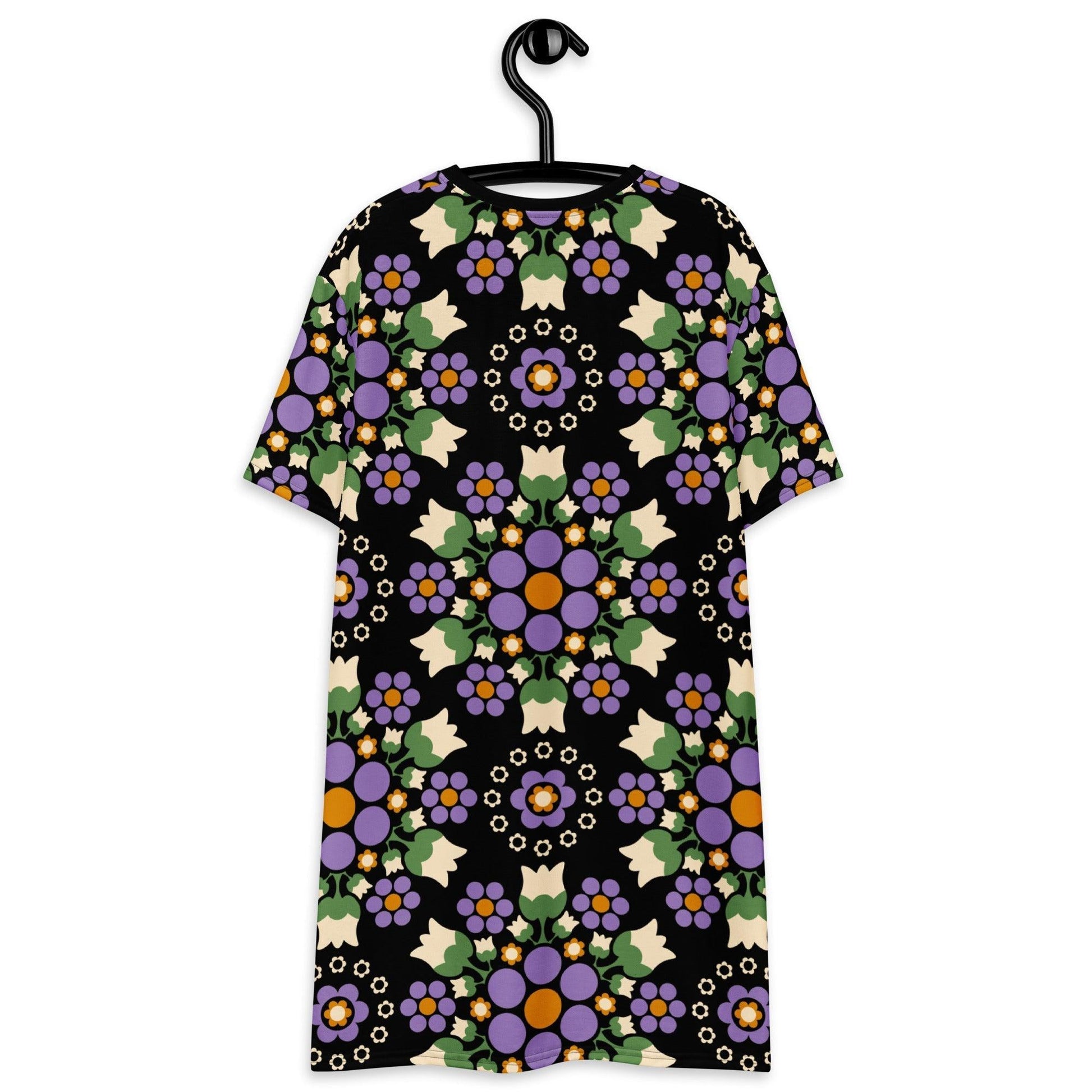BERRY DANCE purple black - T-Shirt Dress