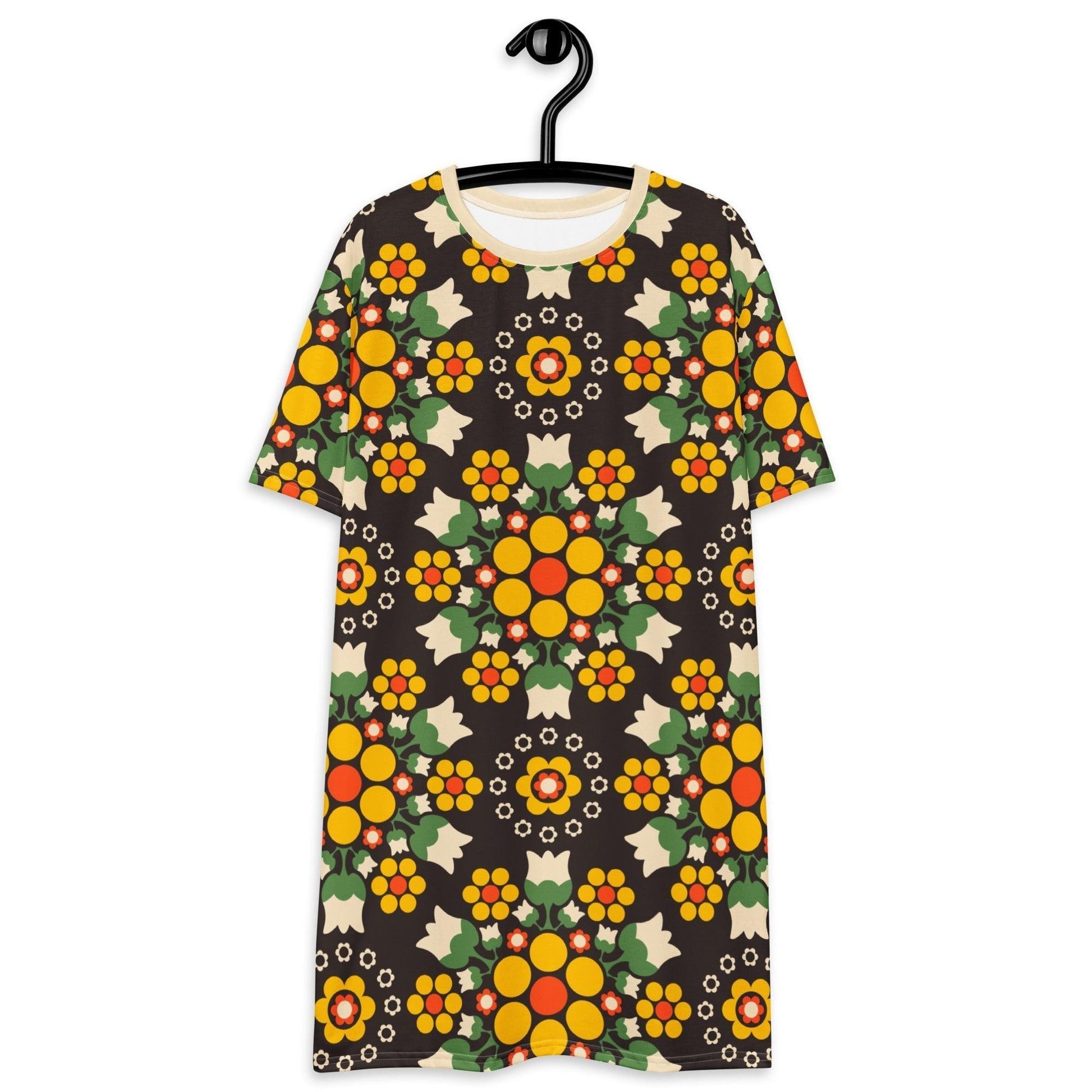BERRY DANCE yellow brown - T-Shirt Dress