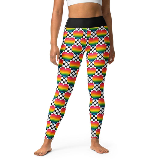 ELLIE LOVE DOT rainbow -2- Yoga Leggings