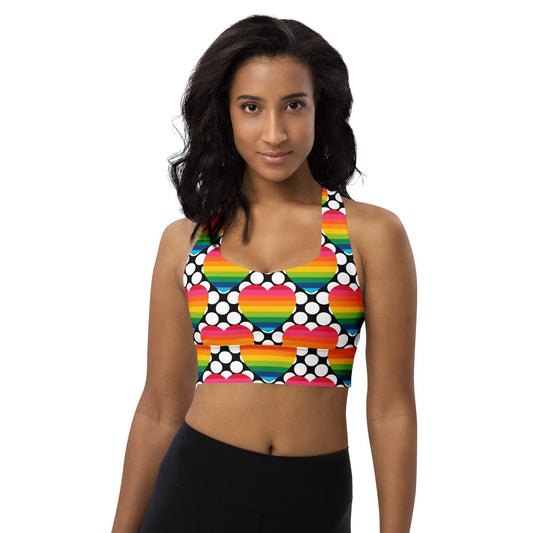 Sports Bra - ELLIE LOVE DOT rainbow