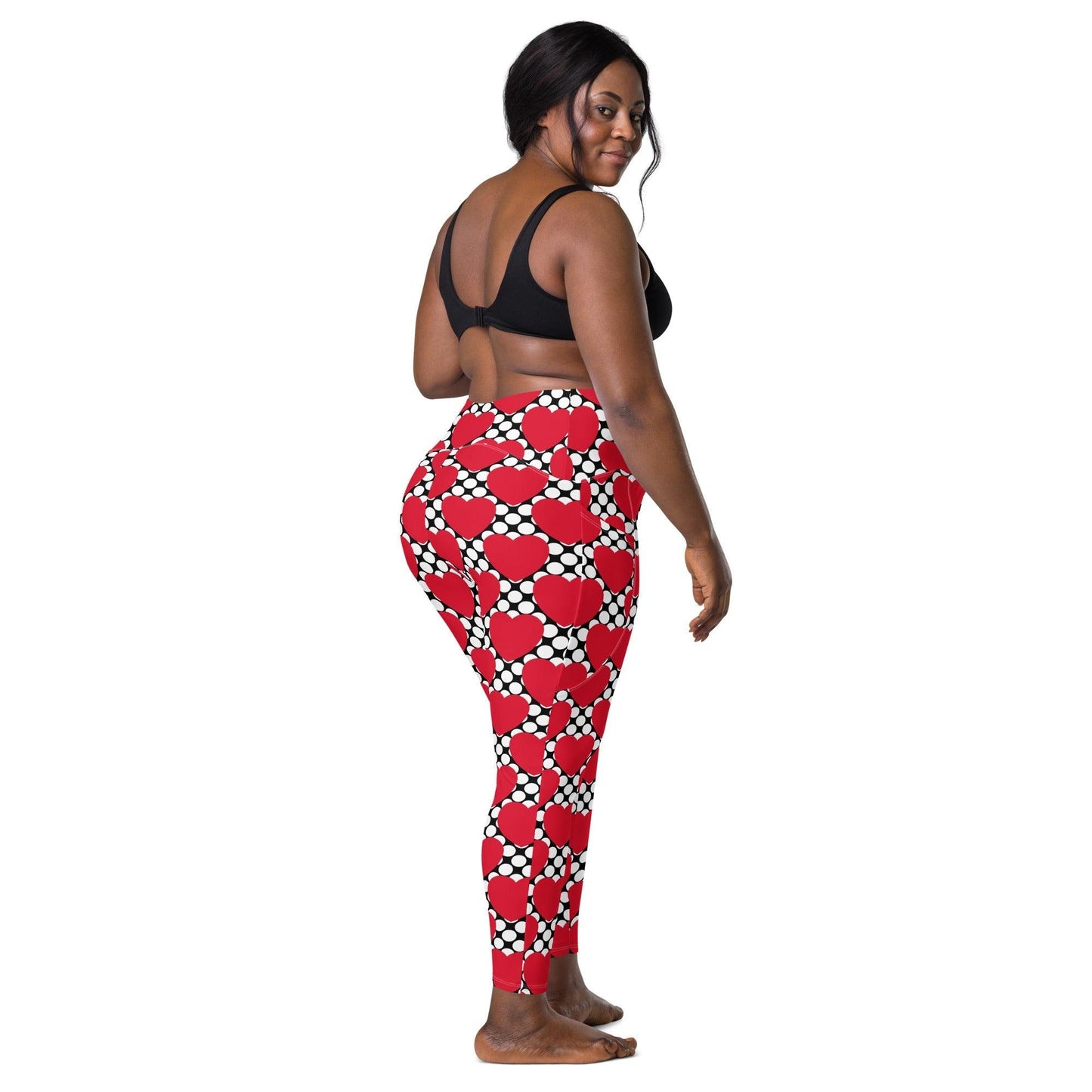 ELLIE LOVE DOT red black - Leggings With Pockets