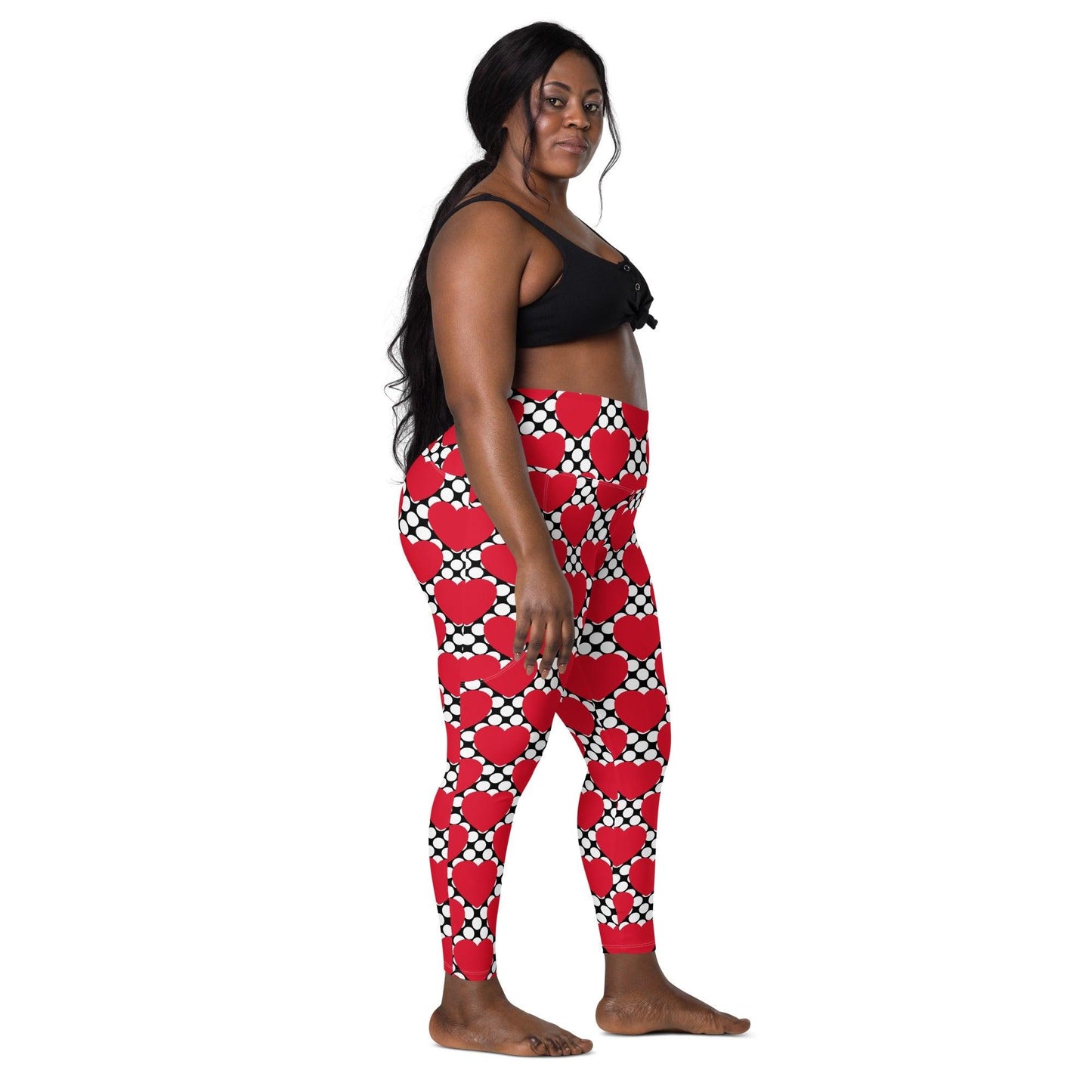 ELLIE LOVE DOT red black - Leggings With Pockets
