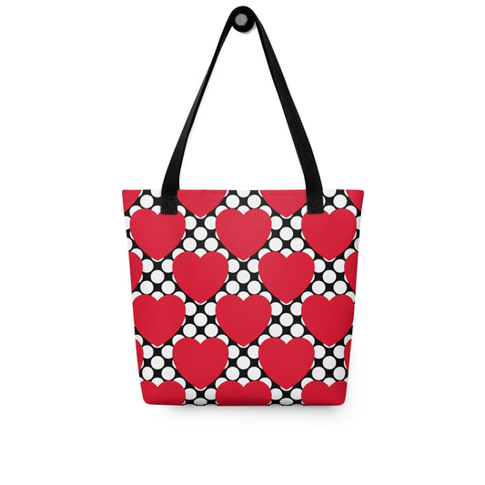 ELLIE LOVE DOT red black - Tote Bag