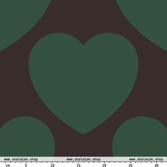 Fabric - ELLIE LOVE forest XL - Bold Heart Print