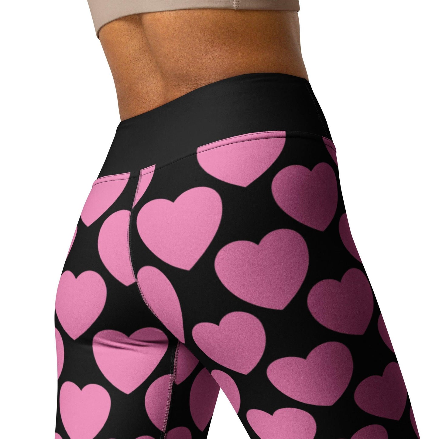 ELLIE LOVE pink black -2- Yoga Leggings