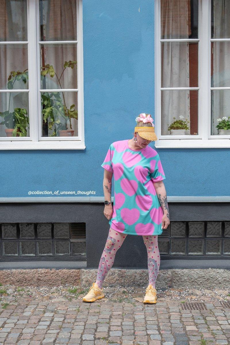 ELLIE LOVE pink mint - T-Shirt Dress